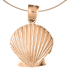 10K, 14K or 18K Gold Shell Pendant