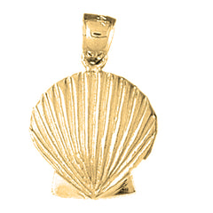 10K, 14K or 18K Gold Shell Pendant