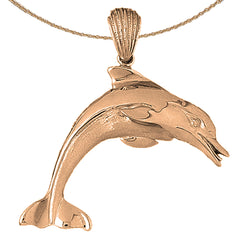 10K, 14K or 18K Gold Dolphin Pendant