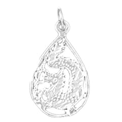 14K or 18K Gold Dragon Pendant