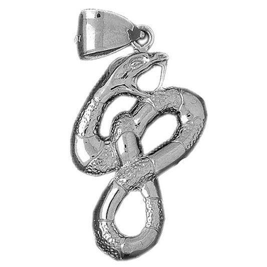 10K, 14K or 18K Gold Snake Pendant