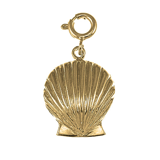 10K, 14K or 18K Gold Shell Pendant