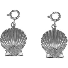 Sterling Silver 24mm Shell Earrings