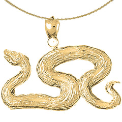 Colgante Serpiente de Oro de 10K, 14K o 18K