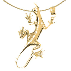 10K, 14K or 18K Gold Lizard Pendant