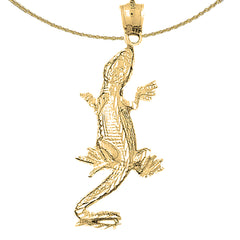 Colgante Lagarto de Oro de 10K, 14K o 18K