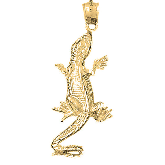 10K, 14K or 18K Gold Lizard Pendant