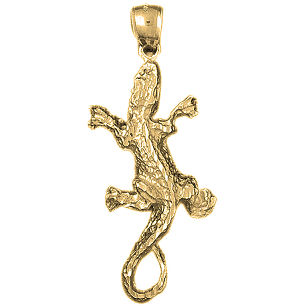 10K, 14K or 18K Gold Lizard Pendant