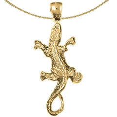 10K, 14K or 18K Gold Lizard Pendant