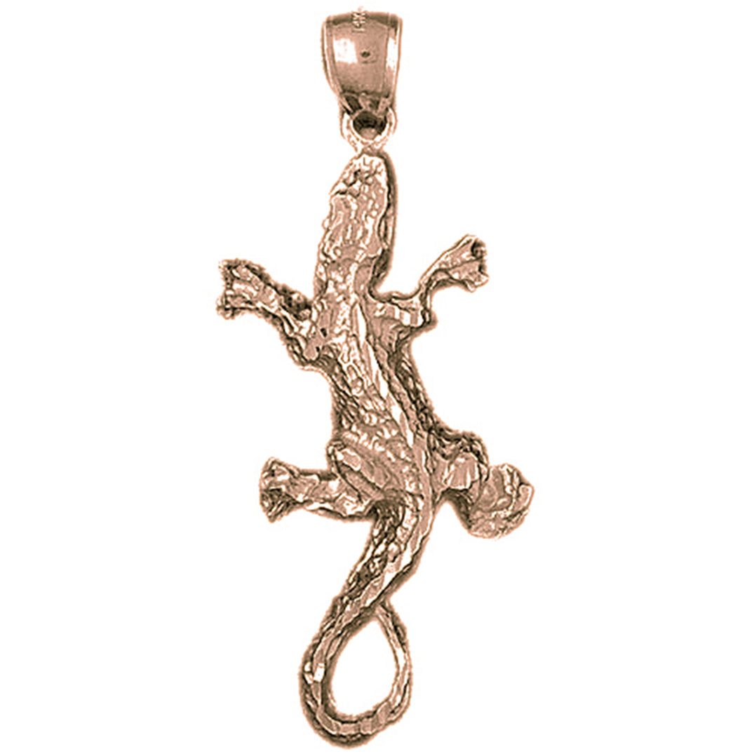 10K, 14K or 18K Gold Lizard Pendant