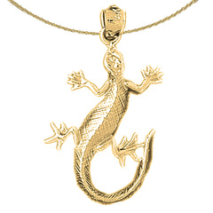 Colgante Lagarto de Oro de 10K, 14K o 18K