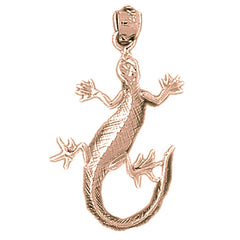 10K, 14K or 18K Gold Lizard Pendant