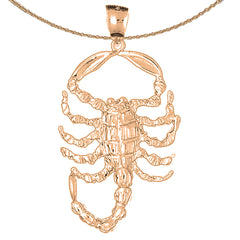 10K, 14K or 18K Gold Scorpion Pendant