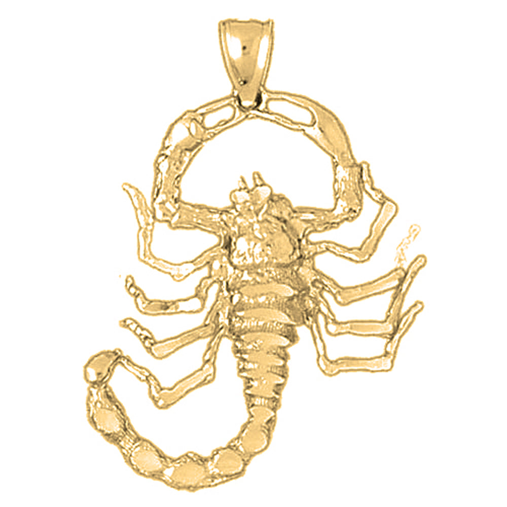 10K, 14K or 18K Gold Scorpion Pendant