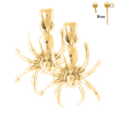 Pendientes de araña de oro de 14 quilates o 18 quilates de 19 mm