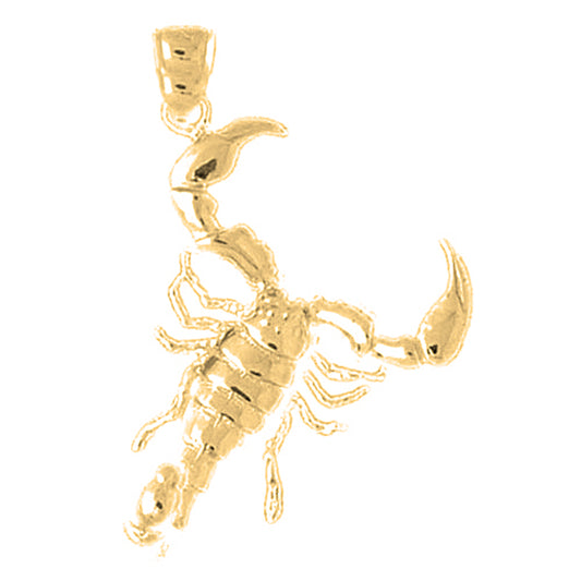 10K, 14K or 18K Gold Scorpion Pendant