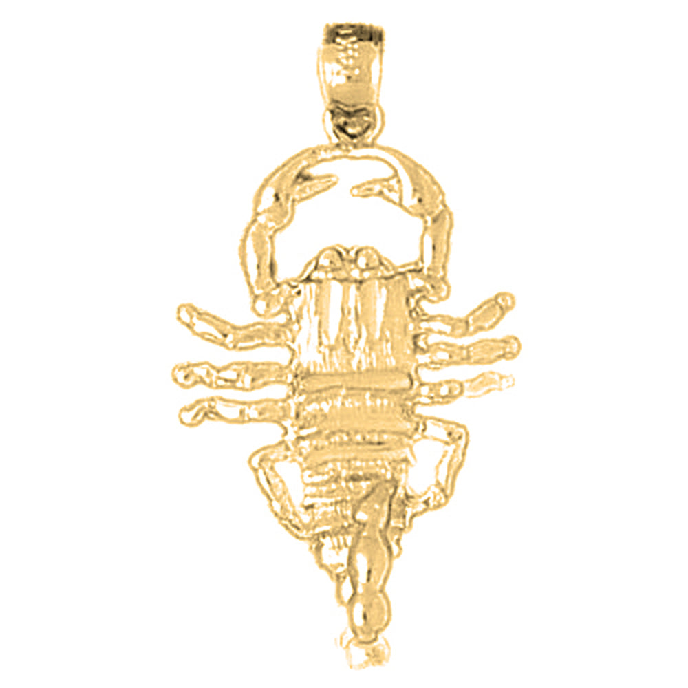 10K, 14K or 18K Gold Scorpion Pendant