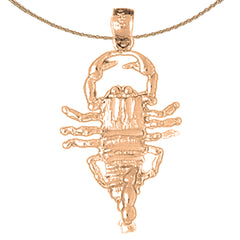 10K, 14K or 18K Gold Scorpion Pendant