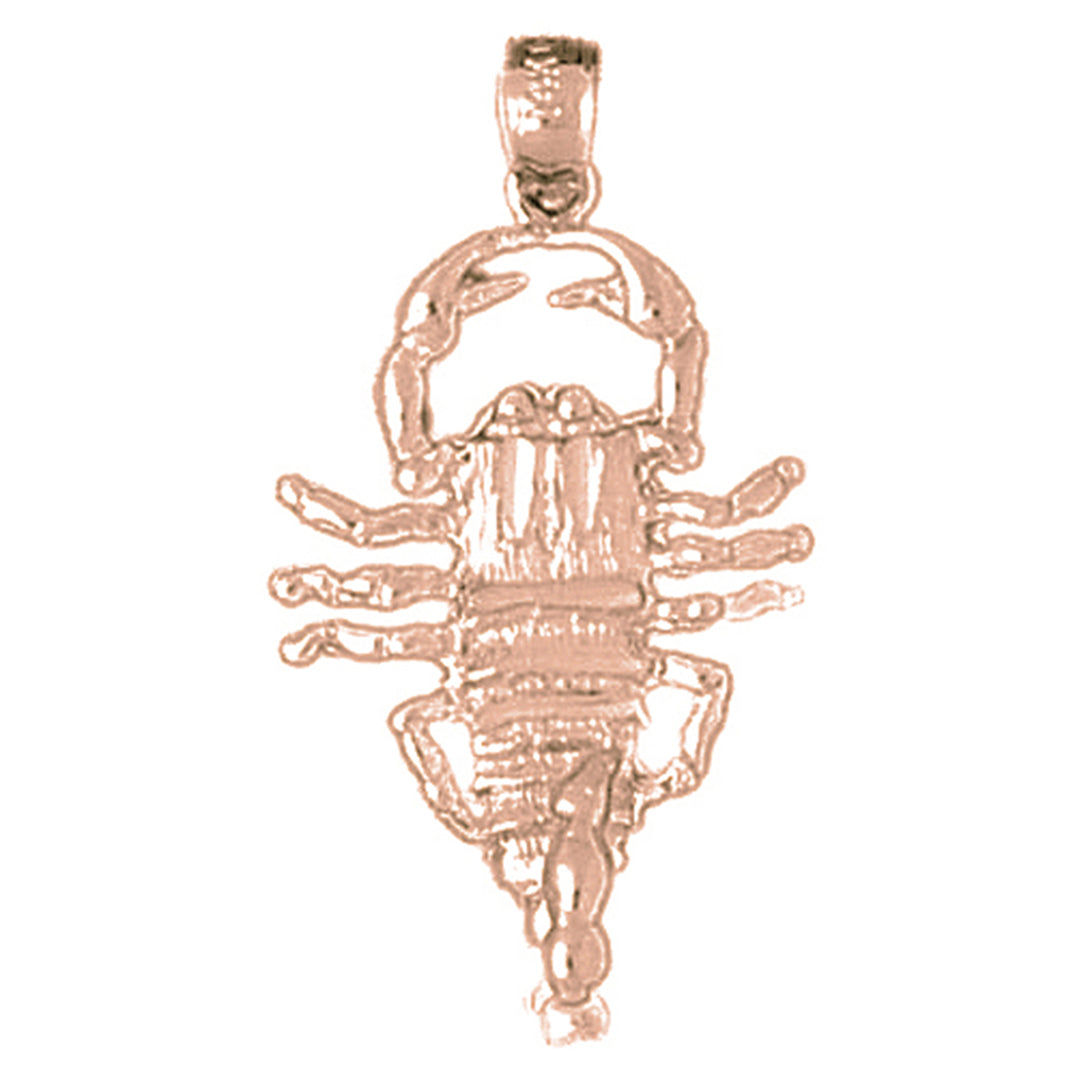 10K, 14K or 18K Gold Scorpion Pendant