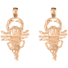 14K or 18K Gold 33mm Scorpion Earrings