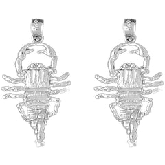 Sterling Silver 33mm Scorpion Earrings