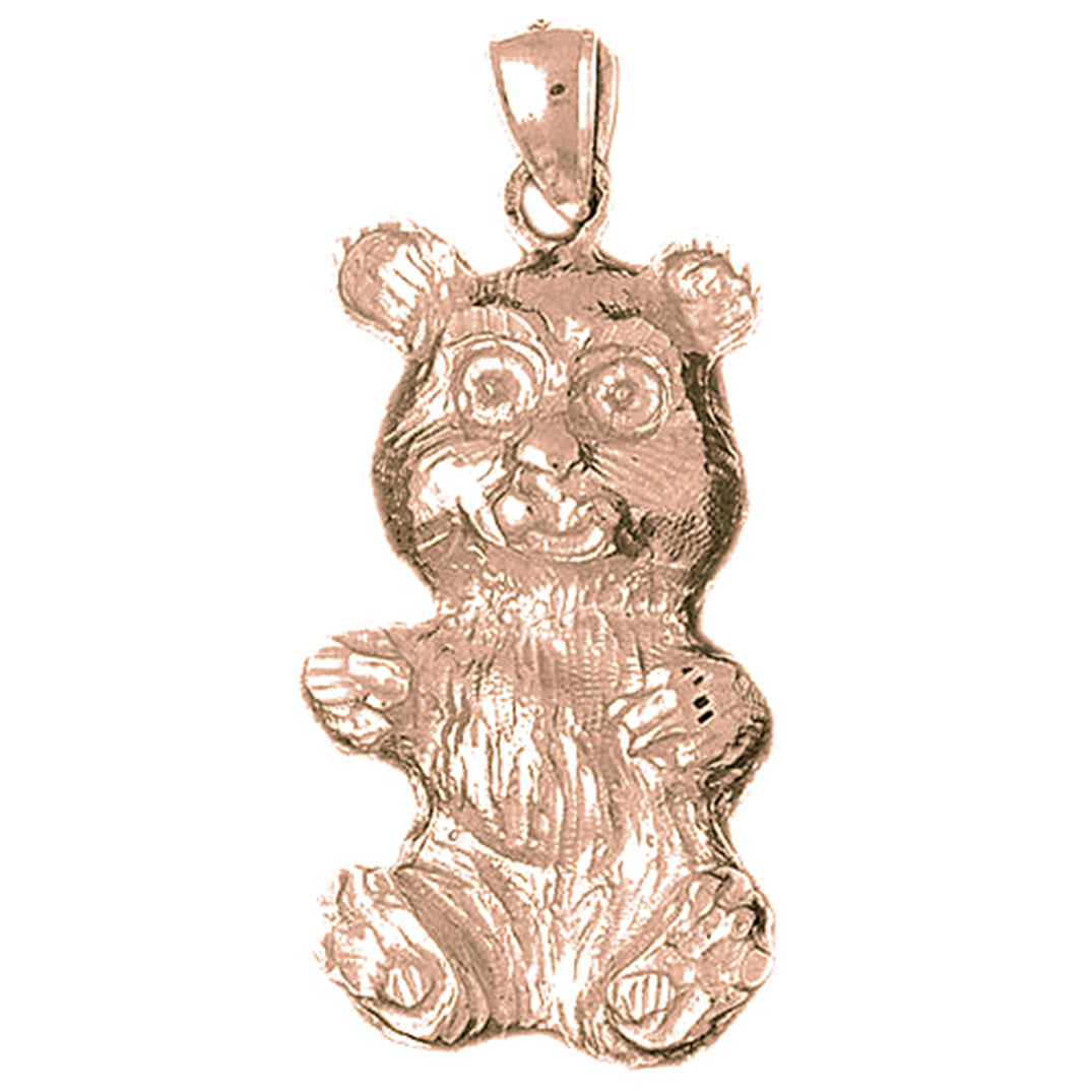 10K, 14K or 18K Gold Teddy Bear Pendant