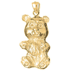 10K, 14K or 18K Gold Teddy Bear Pendant