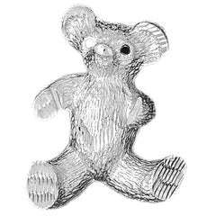 10K, 14K or 18K Gold Teddy Bear Pendant