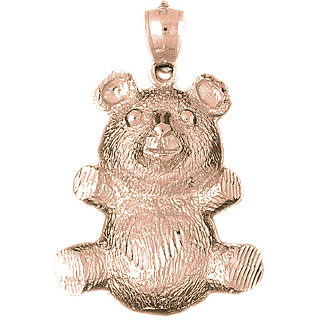 10K, 14K or 18K Gold Teddy Bear Pendant