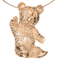 Teddybär-Anhänger aus 10 Karat, 14 Karat oder 18 Karat Gold