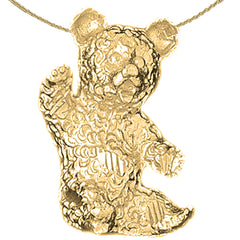 Teddybär-Anhänger aus 10 Karat, 14 Karat oder 18 Karat Gold