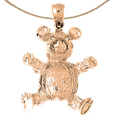 10K, 14K or 18K Gold Teddy Bear Pendant