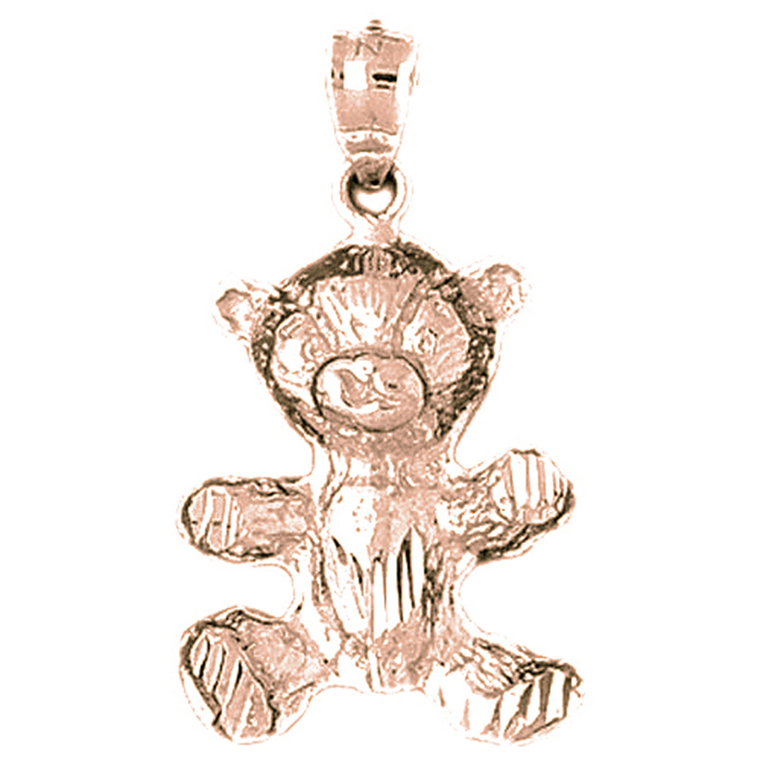 10K, 14K or 18K Gold Teddy Bear Pendant