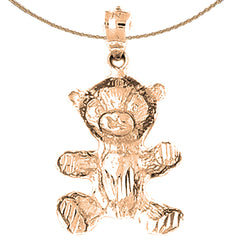 10K, 14K or 18K Gold Teddy Bear Pendant