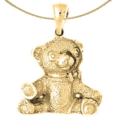 Teddybär-Anhänger aus 10 Karat, 14 Karat oder 18 Karat Gold