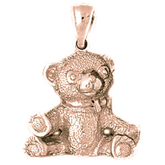 10K, 14K or 18K Gold Teddy Bear Pendant