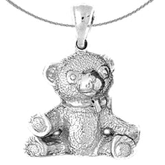 10K, 14K or 18K Gold Teddy Bear Pendant