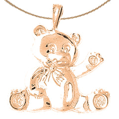 10K, 14K or 18K Gold Teddy Bear Pendant