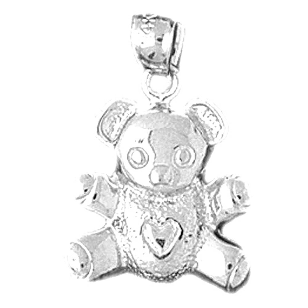 14K or 18K Gold Teddy Bear Pendant