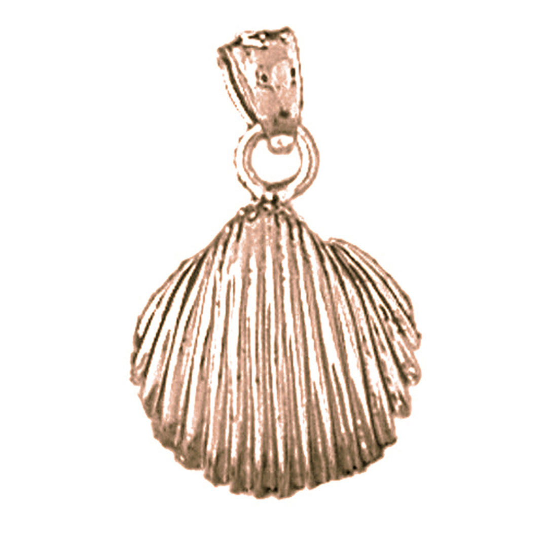 10K, 14K or 18K Gold Shell Pendant