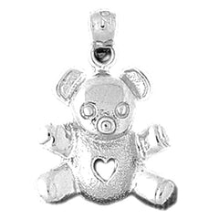 10K, 14K or 18K Gold Teddy Bear Pendant