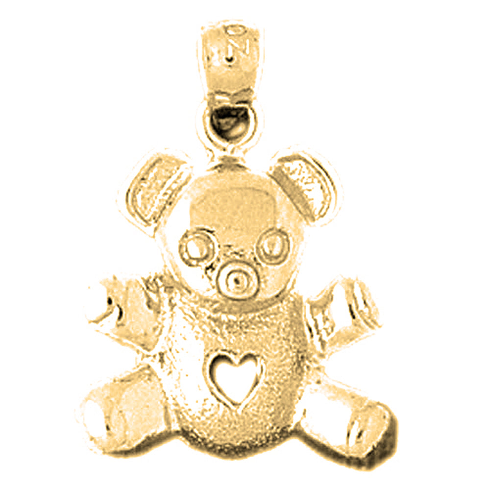 10K, 14K or 18K Gold Teddy Bear Pendant