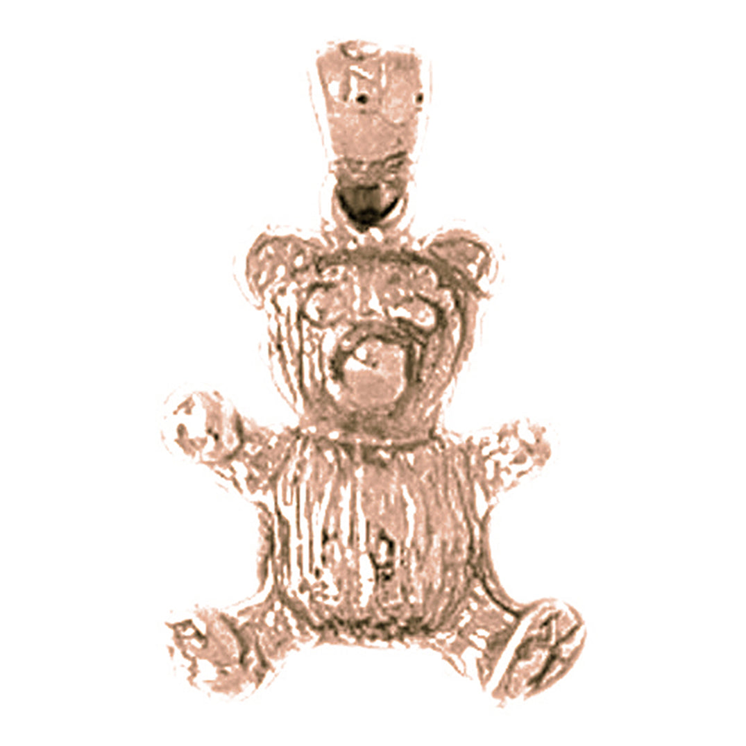 14K or 18K Gold Teddy Bear Pendant