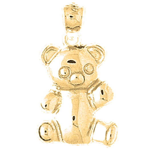 10K, 14K or 18K Gold Teddy Bear Pendant