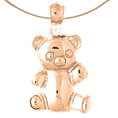 10K, 14K or 18K Gold Teddy Bear Pendant