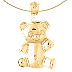 Teddybär-Anhänger aus 10 Karat, 14 Karat oder 18 Karat Gold