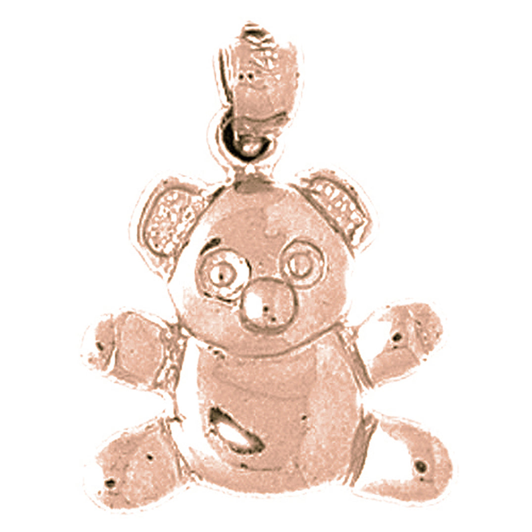 10K, 14K or 18K Gold Teddy Bear Pendant