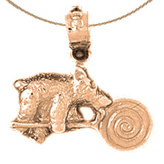 14K or 18K Gold Teddy Bear Pendant