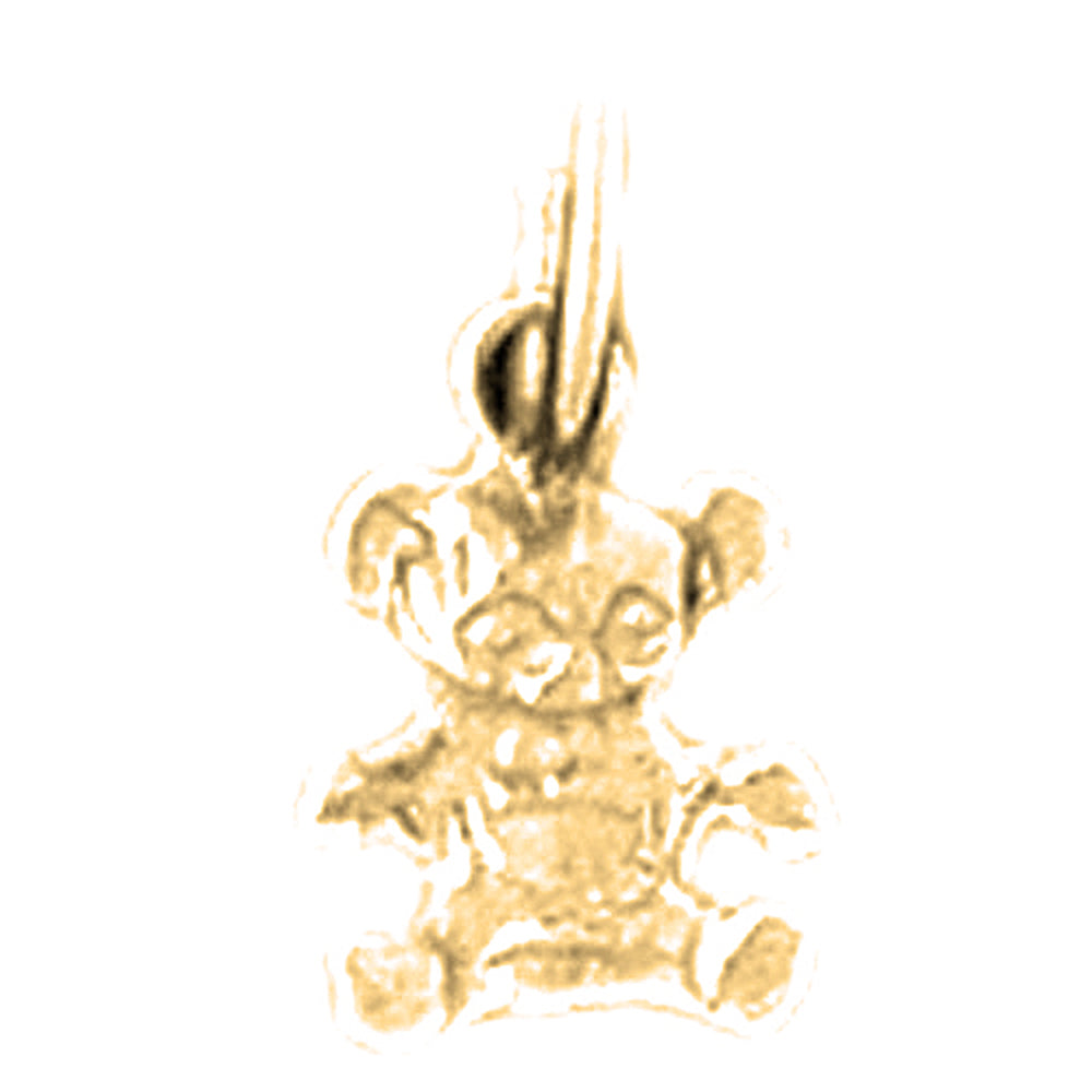 14K or 18K Gold Teddy Bear Pendant