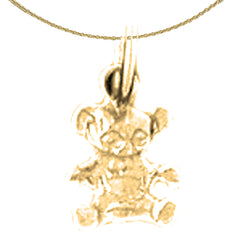 14K or 18K Gold Teddy Bear Pendant